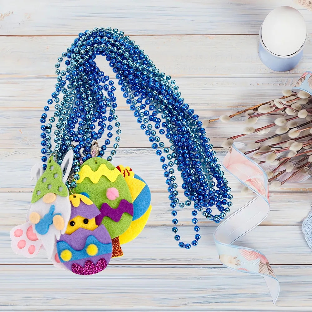 2Pcs Plastic+Felt Kids Easter Necklace Theme Neck Chain Party Dress Up Decor 2Pcs Plastic+Felt Kids Easter Necklace Theme Neck Chain Party Dress Up Decor